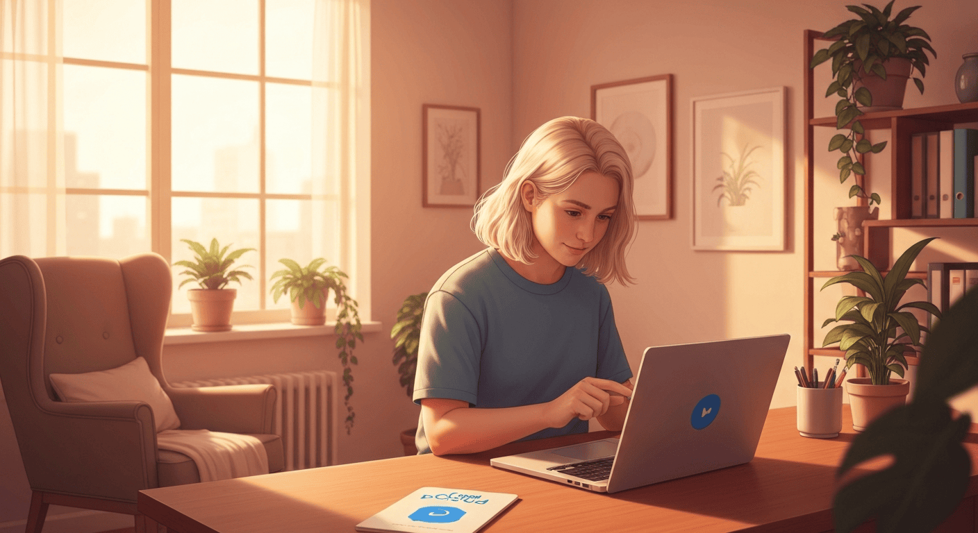User setting up pCloud app
